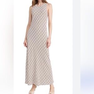 Plaid Tank-Style Top Sleeveless Midi Dress | 10